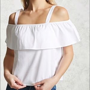 White off the shoulder top